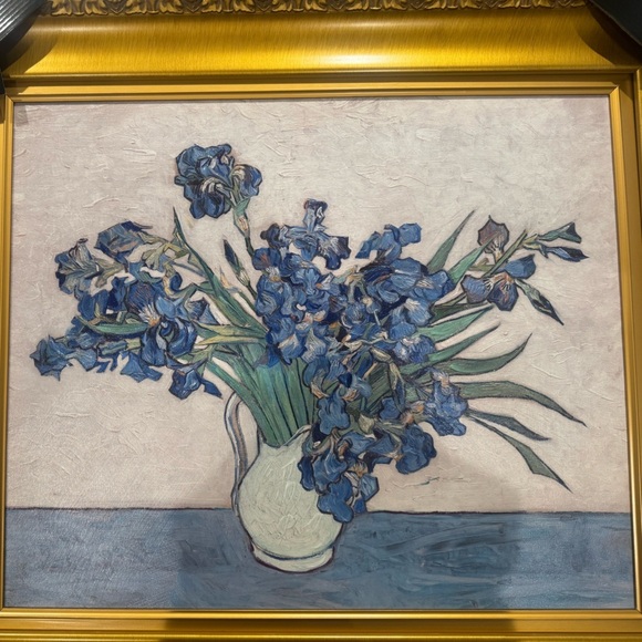 Vincent Van Gogh Irises Framed Iris Bouquet Flowers Floral Wall Art - Picture 1 of 5